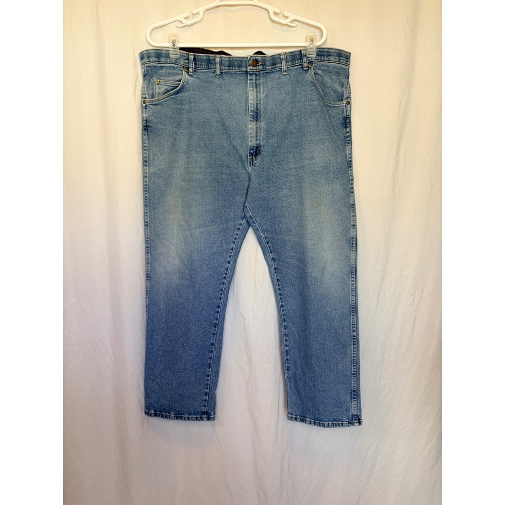 Wrangler Regular‎ Fit Men 46x30 Blue Excellent Stretch Denim Jeans